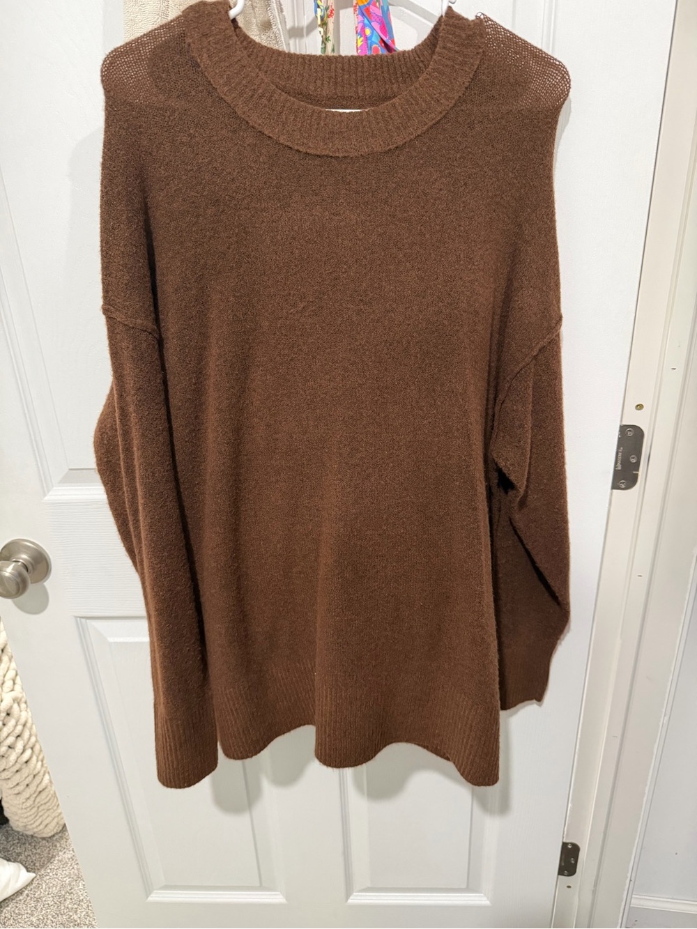 aerie Chocolate Brown Crewneck Sweater